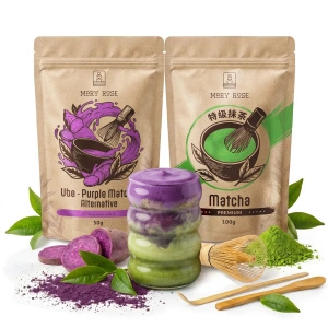 Sada pro barevné Matcha Latte: Matcha + Purple Matcha + příslušenství