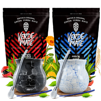 Yerba Mate set pro dva Bombilla Matero 1000g