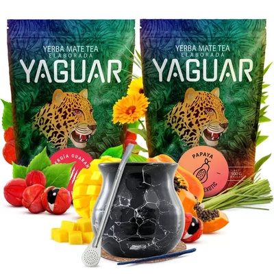 Yaguar yerba mate sada keramická kalabasa bombilla