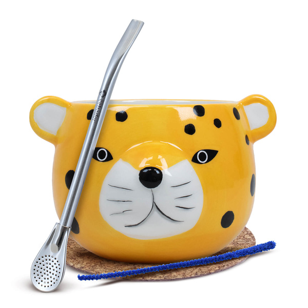 Sada Yerba Mate Matero Tykev Gatito Bombilla