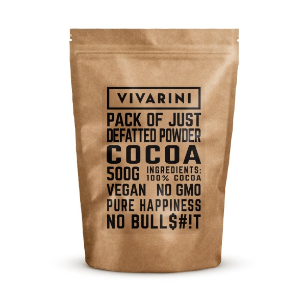 Vivarini – Alkalizované kakao tmavé (prášek) 0,5 kg