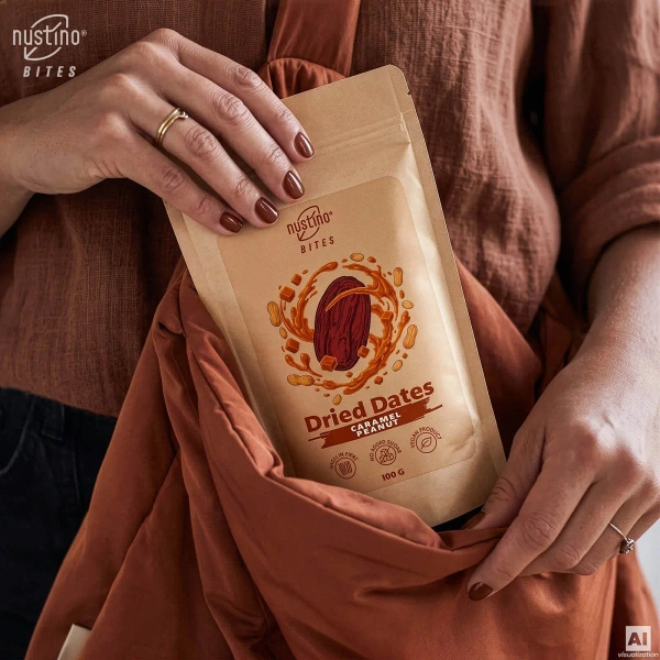 Nustino Bites – Sušené Datle – Caramel Peanut 100 g
