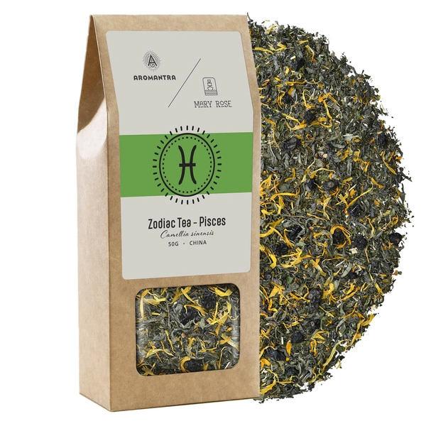Aromantra x Mary Rose – Čaj znamení zvěrokruhu – Ryby (zelený) 50 g