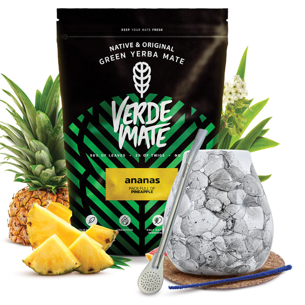 Sada Yerba Maté Verde Mate 500g 0,5kg Kalabása + Bombilla