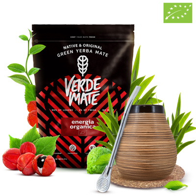 Sada Yerba Maté Verde Mate 400g 0,4kg Kalabása + Bombilla