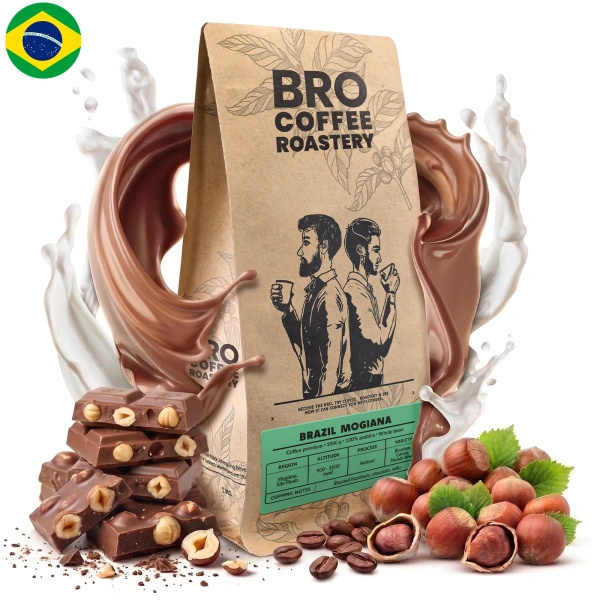 Bro Coffee Roastery – Zrnková káva Brazil Mogiana Premium 1 kg