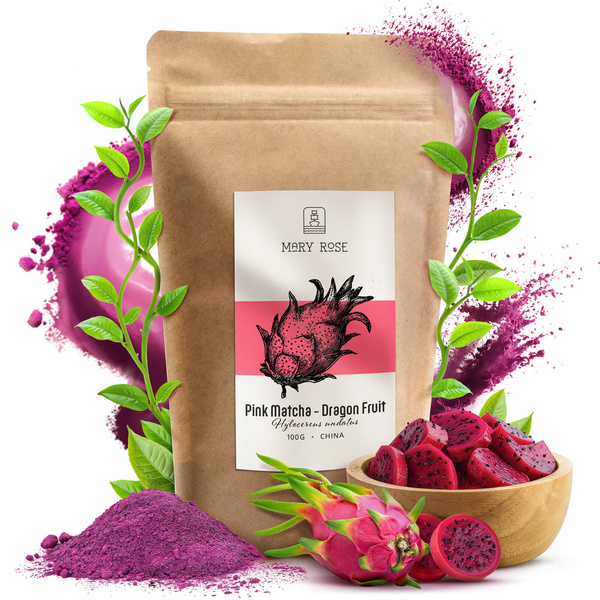 Mary Rose – Pink Matcha – Dragon fruit (prášek) 100 g