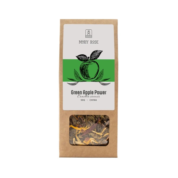 Mary Rose - Zelený Čaj Green Apple Power - 50 g
