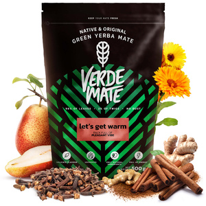 Vánoční dárkový set yerba mate Verde Mate Let's Get Warm 500g + kalebas a bombilla