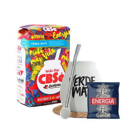 Yerba Mate CBSe Energia 500g Matero Bombilla