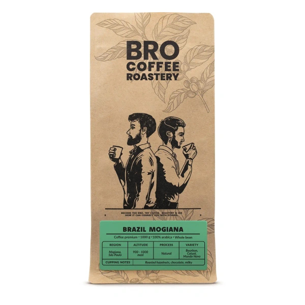 Bro Coffee Roastery – Zrnková káva Brazil Mogiana Premium 1 kg