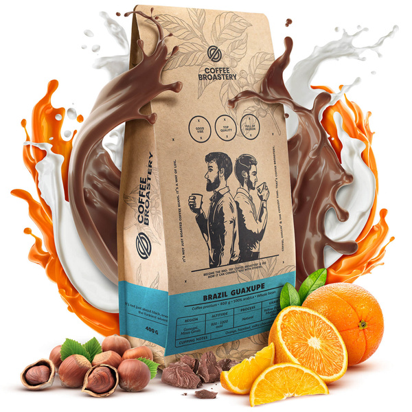 Bro Coffee Roastery - Zrnková káva Brazil Guaxupe Premium 400 g