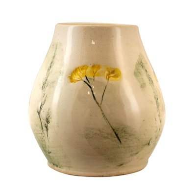 Keramická kalabasa Flora Yellow 300 ml – série Crater