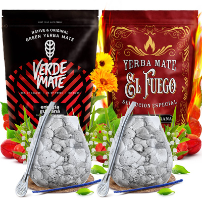 Yerba Mate sada pro dva Bombilla Matero 1000g