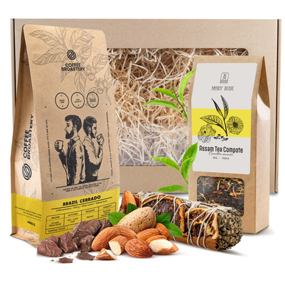 Dárková Sada Zrnková Káva Bro Coffee Roastery + Čaj + Bílá Šalvěj Vykuřovadlo