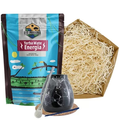 Dárková Sada Yerba Mate: Rio Parana Energia 500g + Kalabása + Bombilla