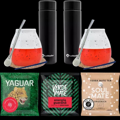 Startovací sada Yerba Mate pro páry 3x50g termoska