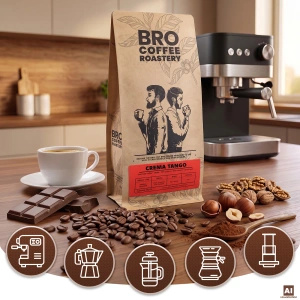Bro Coffee Roastery – Zrnková káva Crema Tango 1 kg