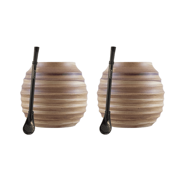 Sada příslušenství Yerba Mate: 2x Kalabása + 2x Bombilla