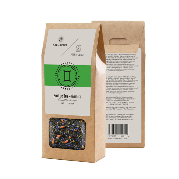 Aromantra x Mary Rose – Čaj znamení zvěrokruhu – Blíženci (černý) 50 g