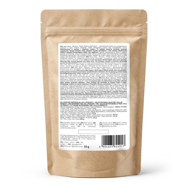 Mary Rose – White Matcha Alternative – Banán (prášek) 50 g