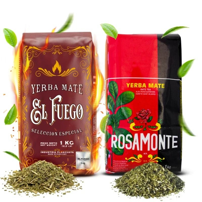 Sada Yerba Mate Elaborada: El Fuego 1kg + Rosamonte 1kg