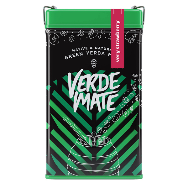 Yerbera – Plechovka + Verde Mate Green Very Strawberry 0,5 kg