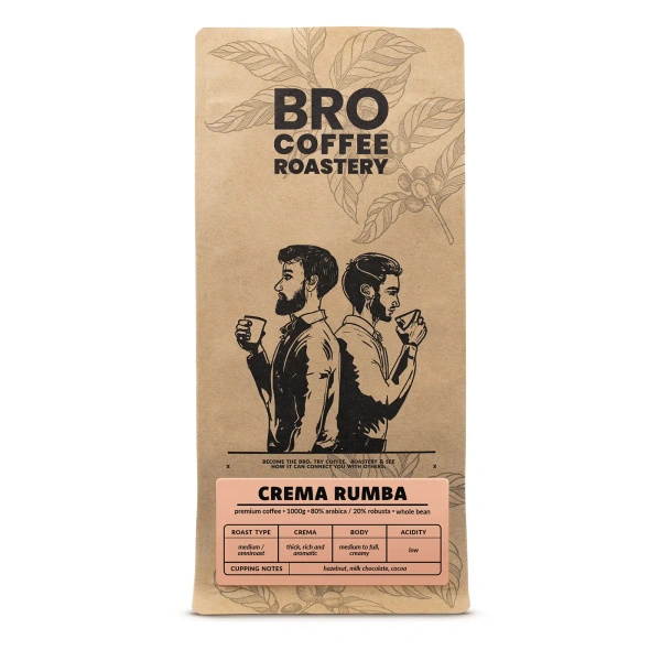 Bro Coffee Roastery – Zrnková káva Crema Rumba 1 kg