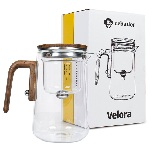 Skleněná čajová konvice s magnetickým sítkem Velora 800 ml