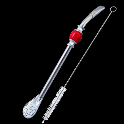 Bombilla Grande s červeným kamenem