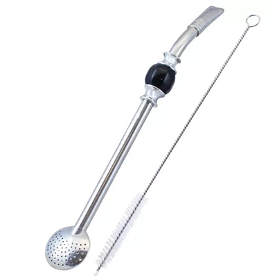 Bombilla Bomba s kamenem - černá