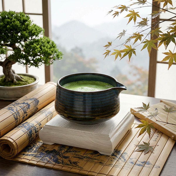 Matchawan – Keramická miska na čaj Matcha s výlevkou – Ame