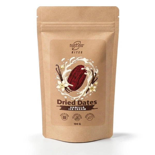 Nustino Bites – Sušené Datle – Vanilla Ice Cream 100 g