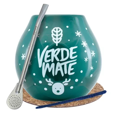 Yerba Mate zimní sada Verde Mate kalabása + bombilla