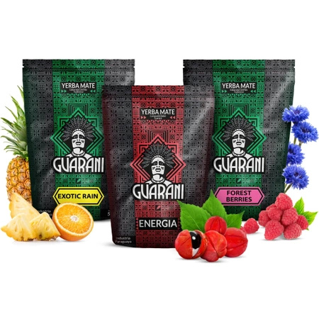 Yerba Mate Guarani energetická a ovocná sada 3x500g