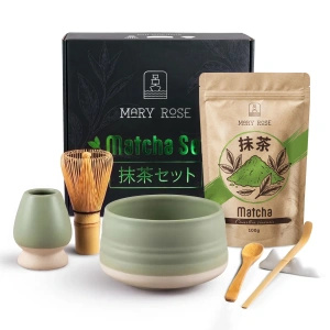 Dárková sada: matcha + matchawan + bambusové příslušenství