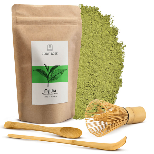 Sada Tradiční Matcha 100g + Chasen + Chashaku