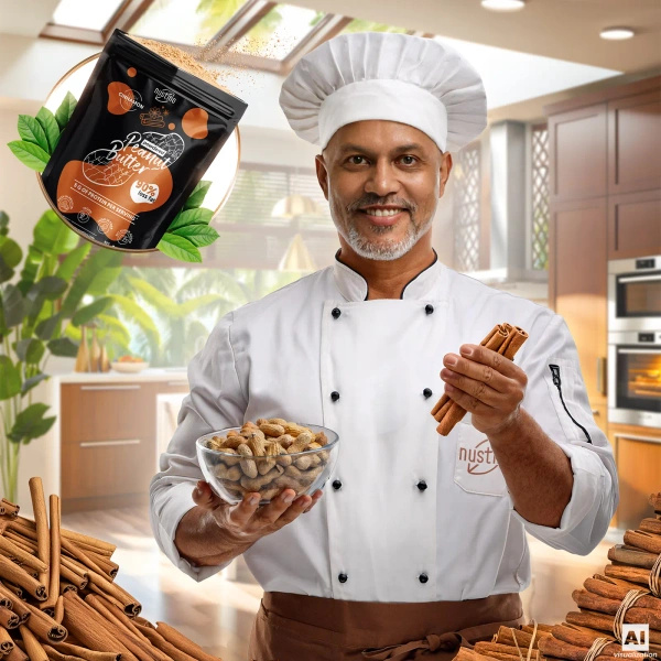 Nustino – Arašídové máslo v prášku – Cinnamon (bez přidaného cukru) 400 g