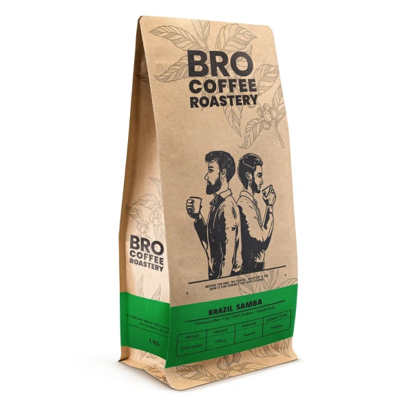 Bro Coffee Roastery – Zrnková káva Brazil Samba Premium 1 kg