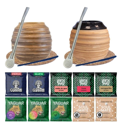 Ceramic Calabash black - Verde Mate 300ml
