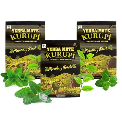 Sada yerba mate Kurupi Menta y Boldo 3x500g