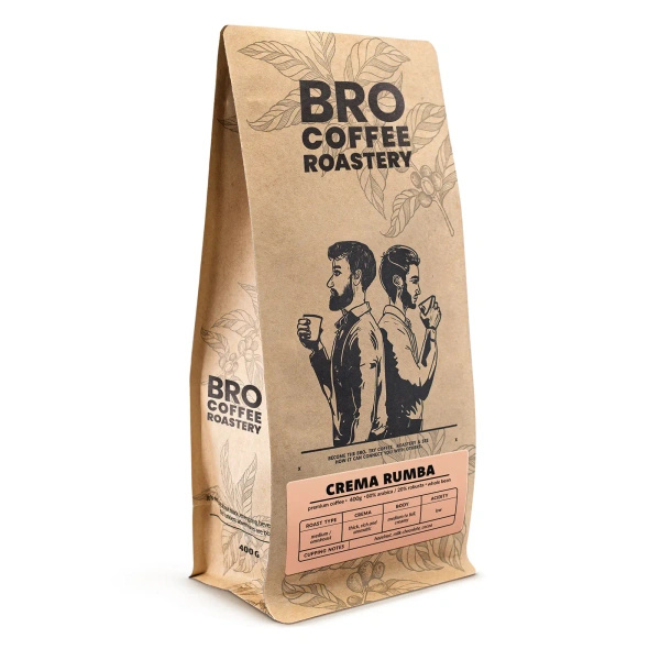 Bro Coffee Roastery – Zrnková káva Crema Rumba 400 g