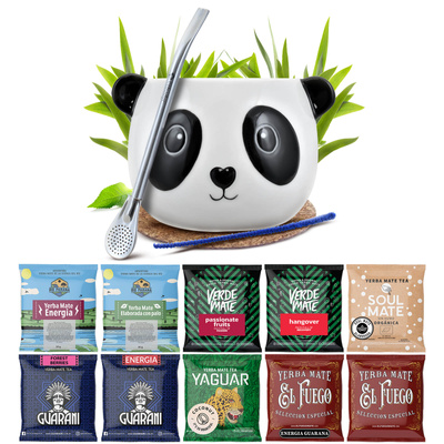 Yerba Mate 10x50g 500g sada vzorků + příslušenství