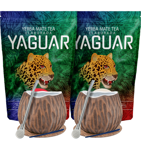 Yerba Mate set pro dva Bombilla Matero cocos