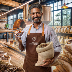 Bro Coffee Roastery - Zrnková káva India Karnataka Premium 1 kg