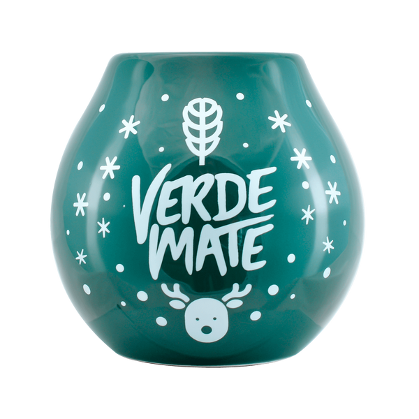 Keramická kalabasa s logem Verde Mate - Winter Time 350 ml