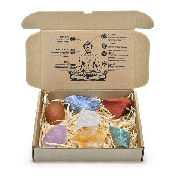 Sada přírodních kamenů a krystalů - esoterika, jóga, meditace