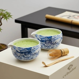 Sada ceremonální na vaření čaje Matcha: japonská BIO matcha 30g + příslušenství