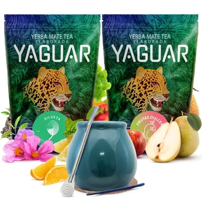 Yaguar yerba mate sada keramická kalabasa bombilla