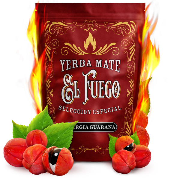 Sada Yerba Maté El Fuego Energia 500g 0,5kg Yerbomos + Kalabása + Bombilla